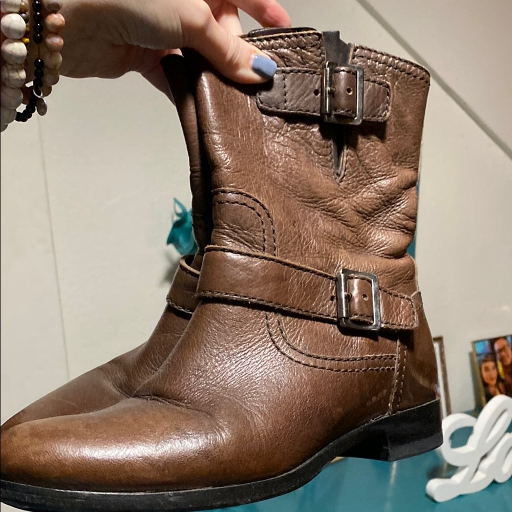 HUGE SALE!🎉Prada Brown Leather Boots, Gorgeous!